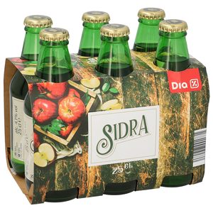 DIA sidra pack 6 botellas 25 cl