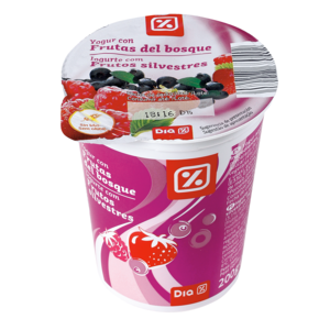 DIA yogur con frutas del bosque vaso 200 gr
