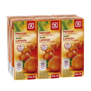 DIA zumo de naranja  pack 6 unidades 200 ml