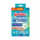 SPONTEX guantes protección antivirus talla 7 caja 30 + 6 uds