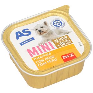 AS alimento para perros senior con carne tarrina 150 gr