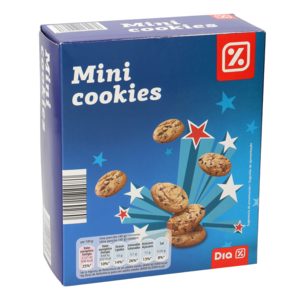 DIA galletas mini cookies caja 160 gr 