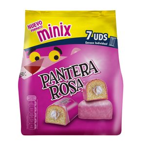 BIMBO mini pastelitos pantera rosa paquete 7 uds 161 gr