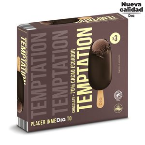DIA TEMPTATION bombón de chocolate 70% cacao Ecuador caja 3 uds 200 gr