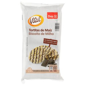 DIA tortitas de maiz con chocolate negro paquete 90 gr