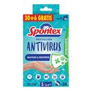 SPONTEX guantes protección antivirus talla 6 caja 30 + 6 ud