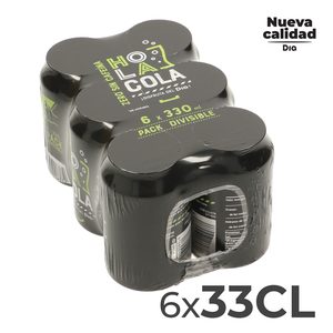 DIA HOLA COLA refresco de cola zero sin cafeína lata 33 cl PACK 6