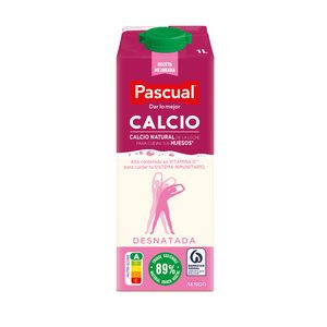 PASCUAL leche desnatada calcio envase 1 lt