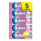 ORBIT chicle grageas sabor bubblemint paquete 5 uds 