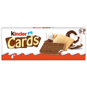 KINDER Cards chocolatinas paquete 5 uds 128 gr