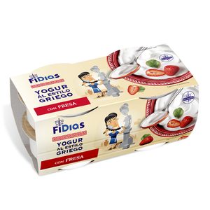 DIA FIDIAS yogur al estilo griego con fresa pack 4 unidades 125 gr